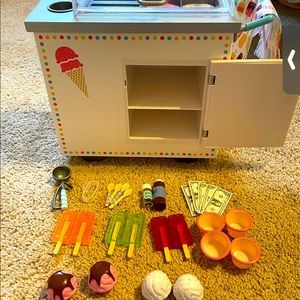 American girl ice cream cart
